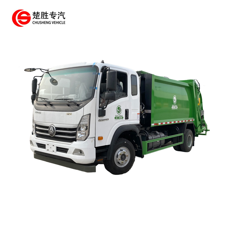 Gestión ecológica de residuos con camiones de basura modernos