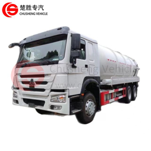Camión cisterna de vacío de aguas residuales de camión de succión de aguas residuales al vacío SINOTRUK HOWO 6 × 4 a la venta