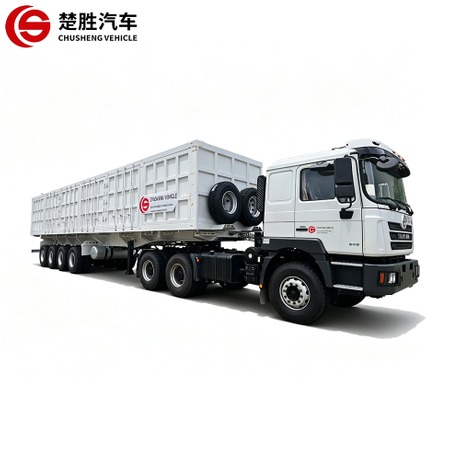 Semirremolque de descarga lateral con semirremolque basculante lateral de 4 ejes 130T para África occidental